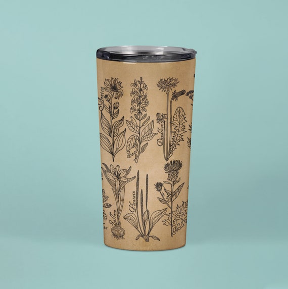Vintage Herbs 20oz Coffee Tumbler Travel Mug Hot Cold Etsy