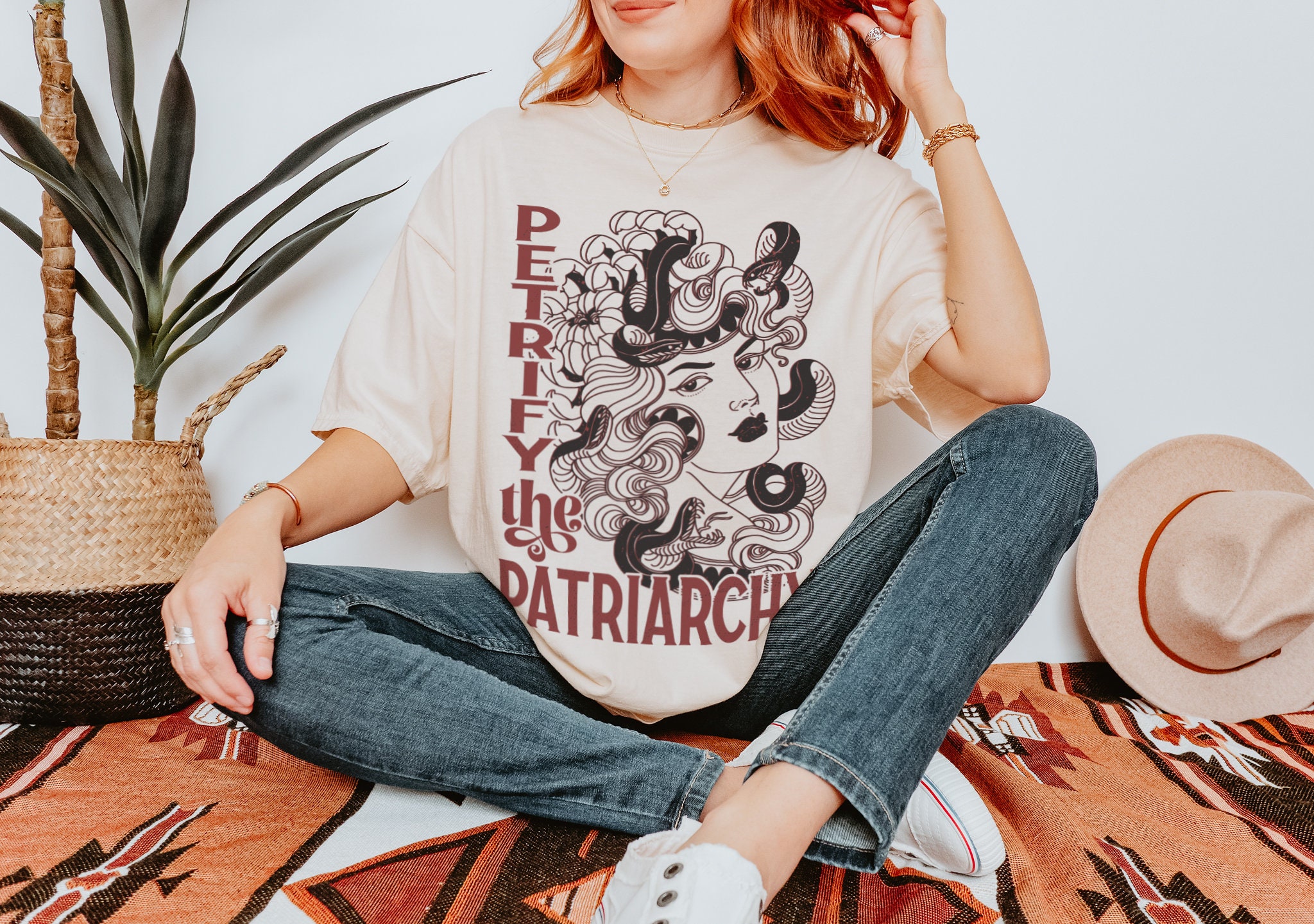 Medusa T-shirt: Petrify the Patriarchy, Witchy Feminist Tee - Etsy