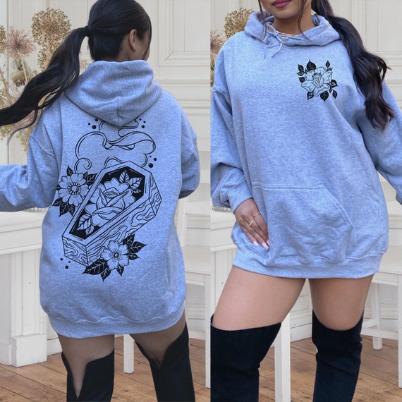 Gothic rose witch hoodie hotsell