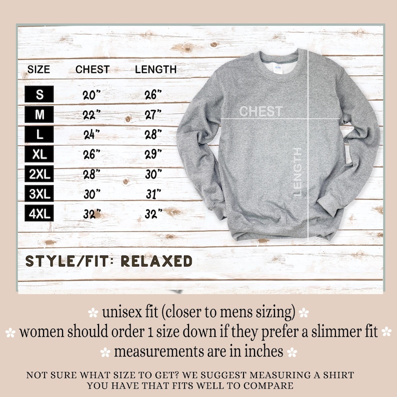 Puede incluir: Una sudadera gris jaspeada con detalles de tallas y medidas. Las medidas del pecho var&iacute;an de 51 cm a 81 cm, y las medidas de la longitud var&iacute;an de 66 cm a 81 cm. El estilo es relajado y el ajuste es unisex.