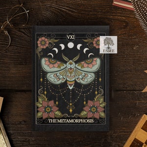 Metamorphosis Butterfly Tarot Card Custom Hardcover Notizbuch, Cottagecore Reading Journal, kleines Grimoire Buch, personalisiert stationär