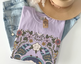 Cancer Zodiac Star Sign Retro Comfort Colors T-shirt