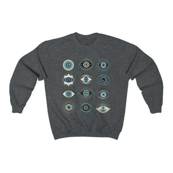 [GRAVER]★EYE BULLET MARK SWEATSHIRT Secret Eye Graphic Crewneck - MELLOW TRADE COMPANY