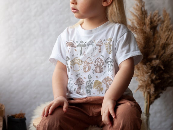 T shirt graphique pour enfants aux champignons d automne chemise pour tout petit amoureux de la nature chemise ton terre pour filles ou garcons t shirt Morel Youth cadeau pour enfant Etsy Canada