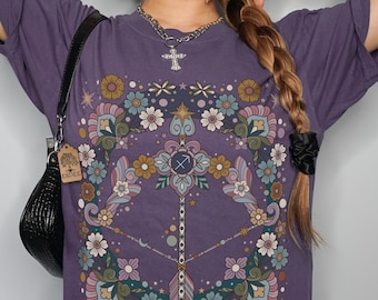 Sagittarius Zodiac Sign Retro Comfort Colors T-shirt, Boho Celestial Astrology Tee, Star Sign Gift