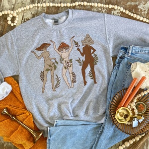 Mushroom Ladies Graphic Sweatshirt: Forestcore Pullover