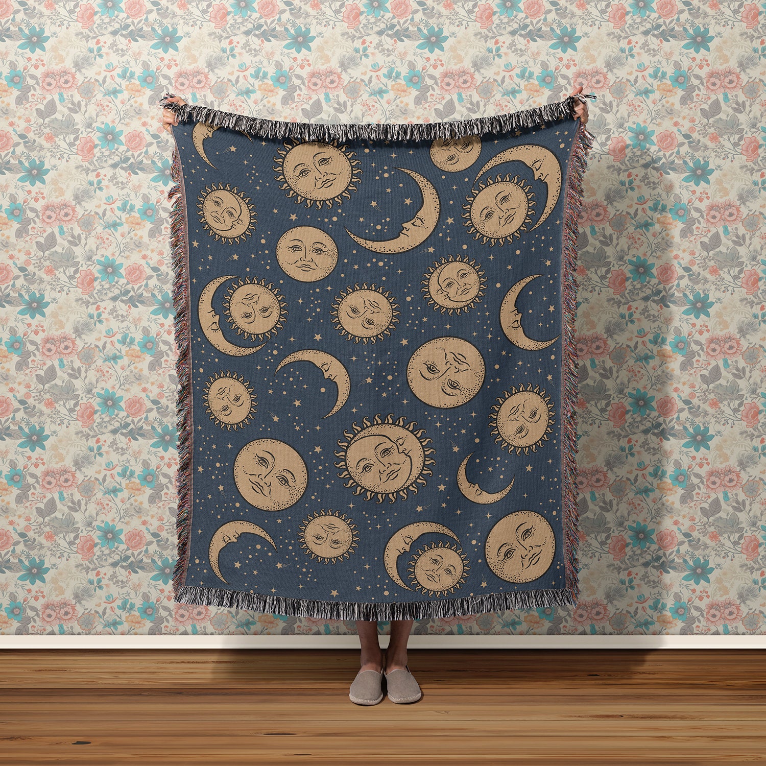 Modèle Sans Couture Magique Avec Main Soleil Lune Et étoiles Vecteur De