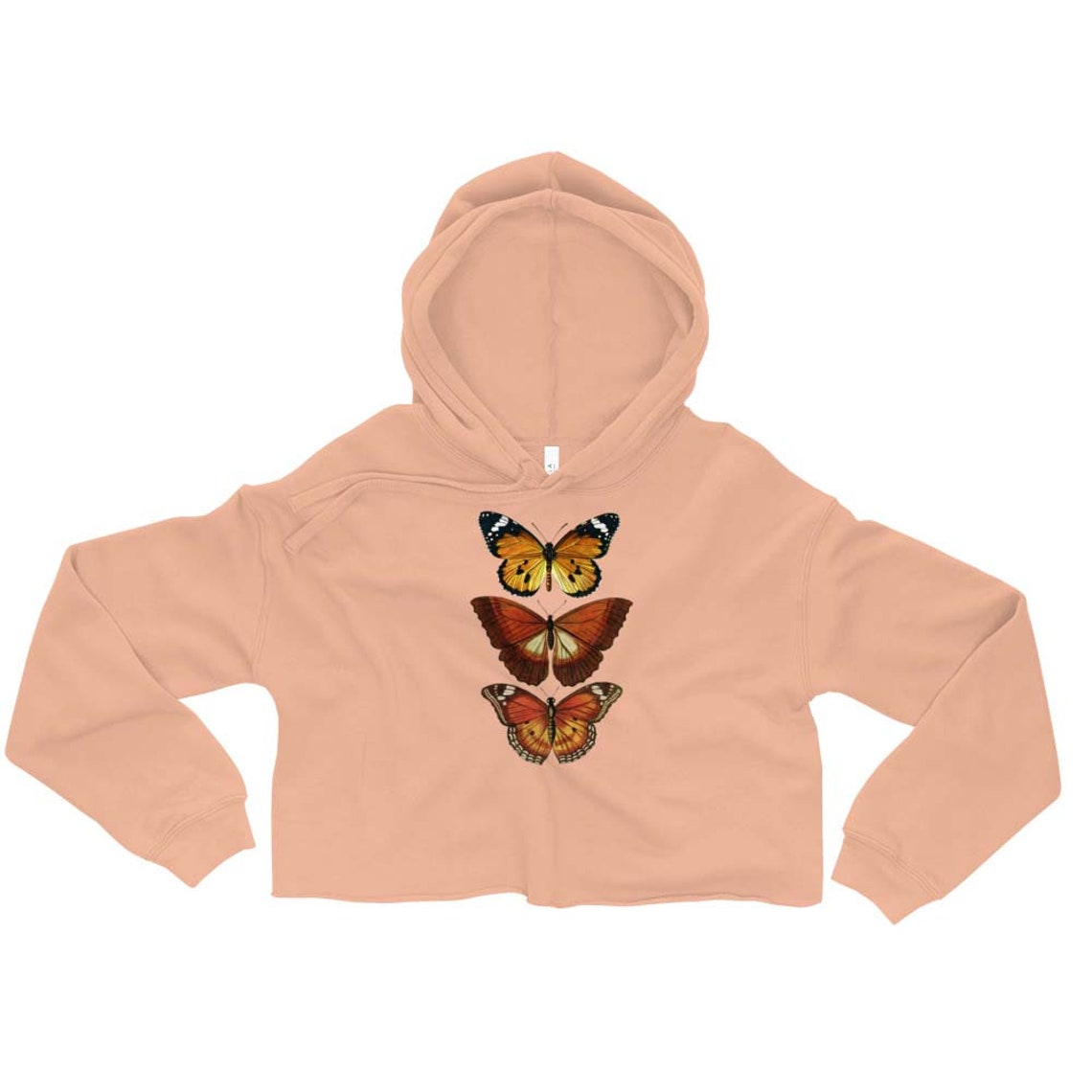 Butterfly Hoodie Butterfly Crop Top Hoodie Butterfly Etsy