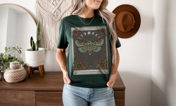 Metamorphosis Tarot Card T-Shirt: Witchy Butterfly Tee