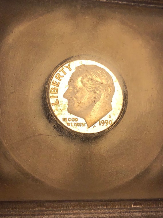1989 S 10 CENT ROOSEVELT DIME PROOF UNITED STATES COIN VINTAGE COLLECTIBLE