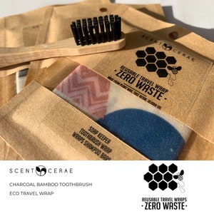 zero waste bamboo toothbrush or ECO travel wraps