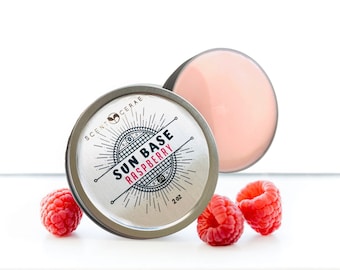 Sun Base Raspberry Natural Mineral Sunscreen Zero Waste Tins~Vegan and reef safe natural mineral sun care