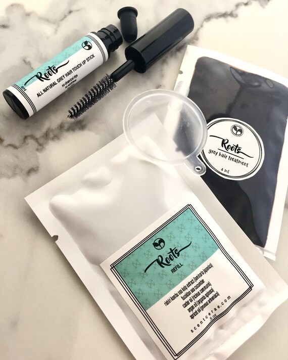 All Natural Grey Hair Touch Up Roots4mlorganic Vegan Hair Etsy