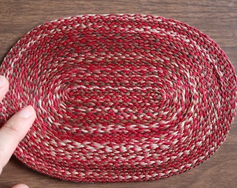 Dollhouse Braided Rug - Strawberry Tones