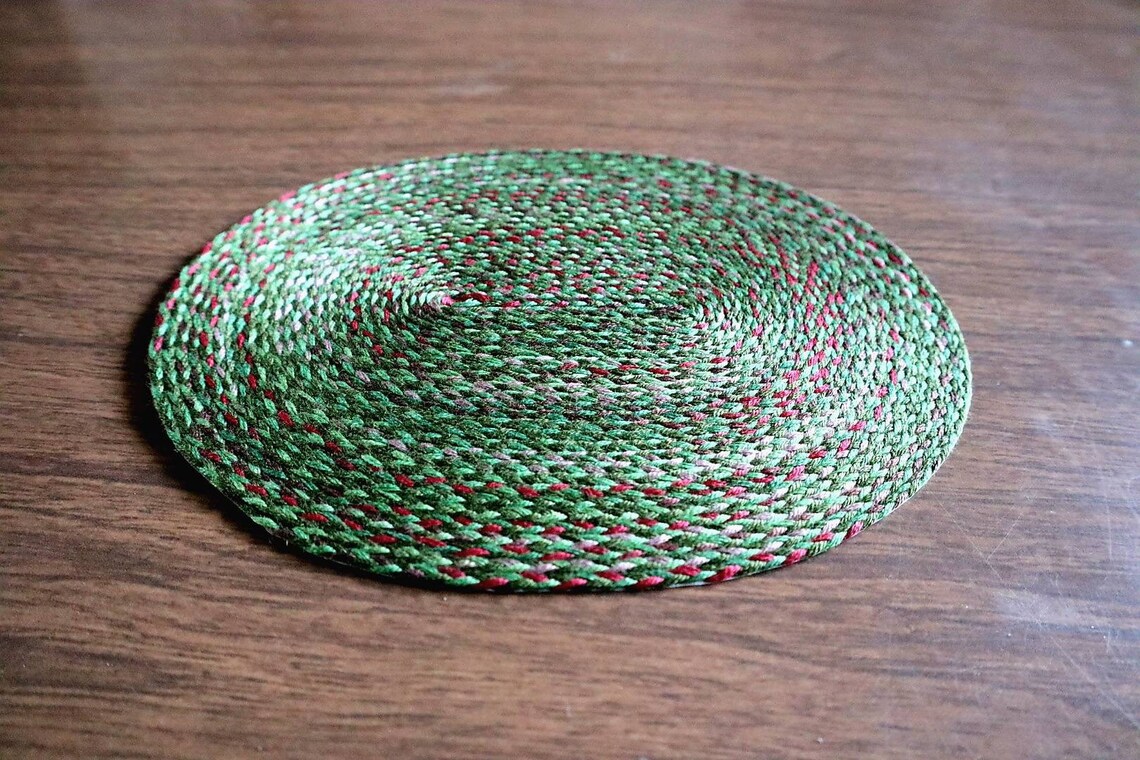 Dollhouse Braided Rug Ivy Tones Etsy