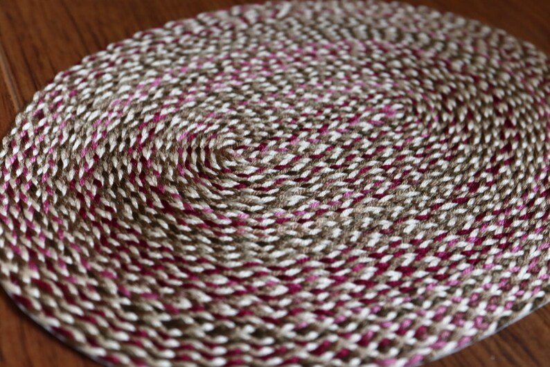 Dollhouse Braided Rug Wild Rose Tones Etsy