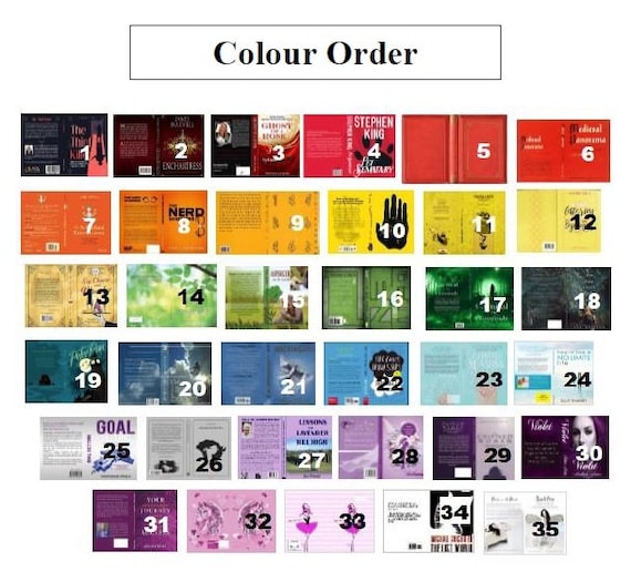 1:12 SCALE Rainbow Printable Miniature Book Covers 35 - Etsy