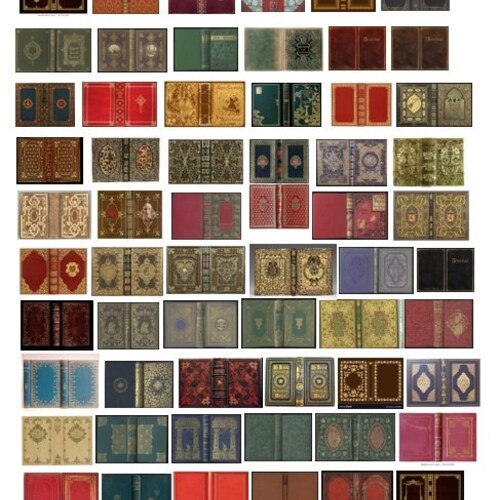 50 Printable Miniature Vintage Book Covers 1:24 50 Covers - Etsy