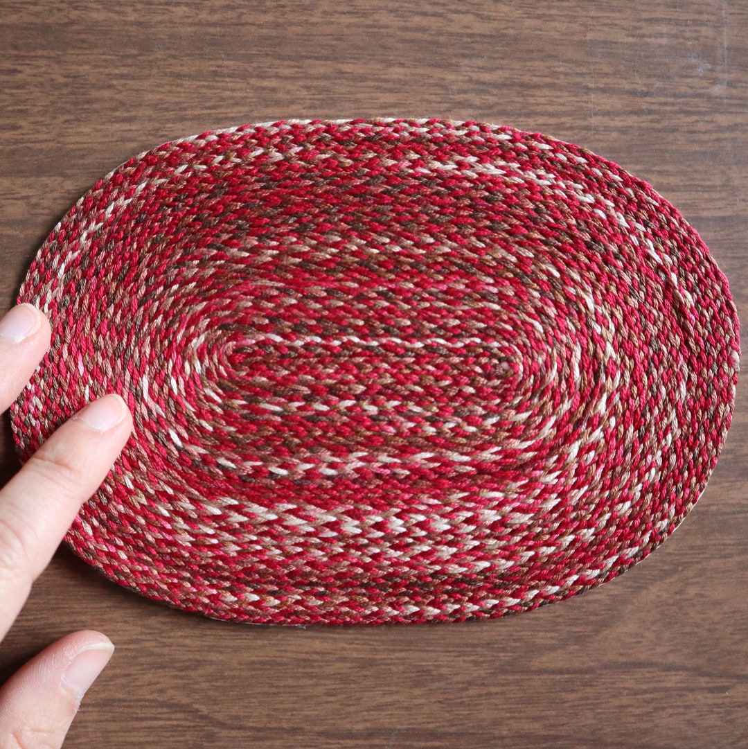 Dollhouse Braided Rug Strawberry Tones Etsy