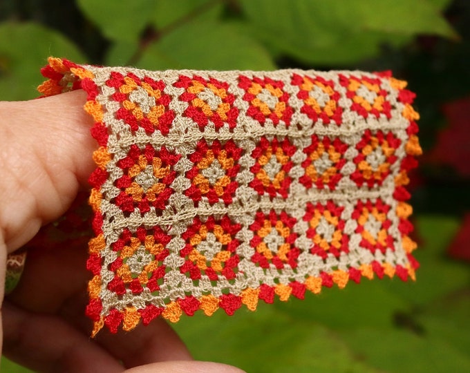 Custom Miniature Granny Square Blanket Choose Colours Etsy