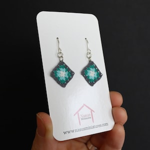 Micro Crochet Earrings - Granny Squares Classic