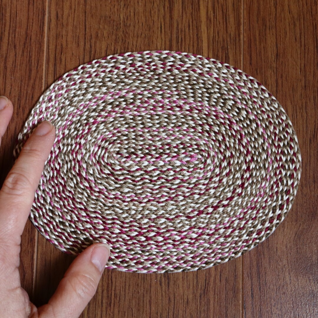 Dollhouse Braided Rug Wild Rose Tones Etsy