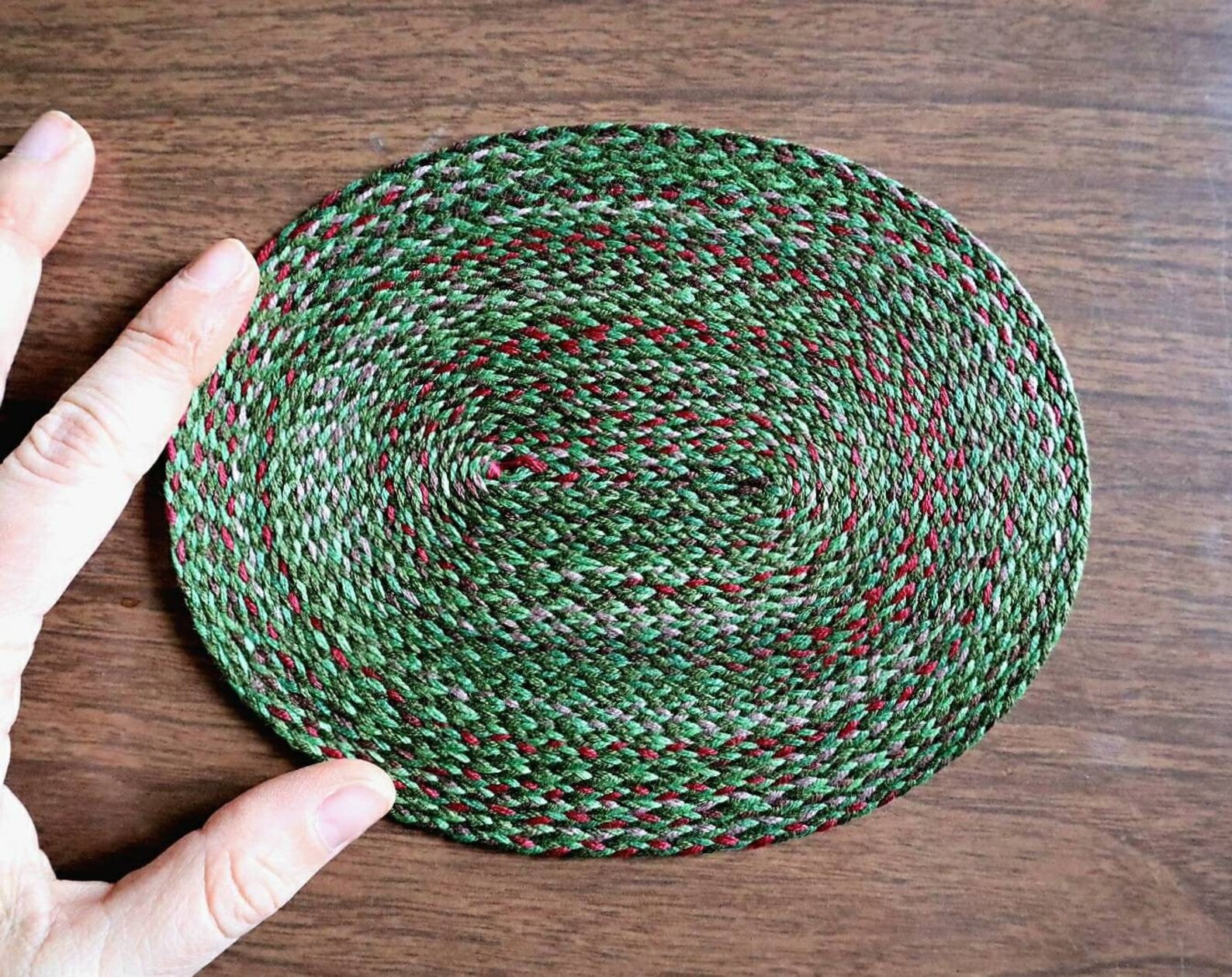 Dollhouse Braided Rug Ivy Tones Etsy