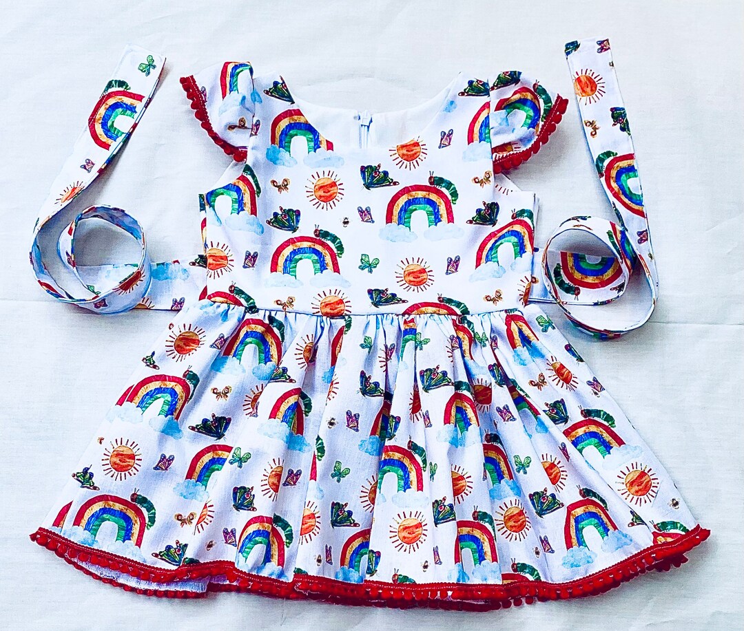 The Very Hungry Caterpillar Dress, Rainbow Dress, Book Character Dress