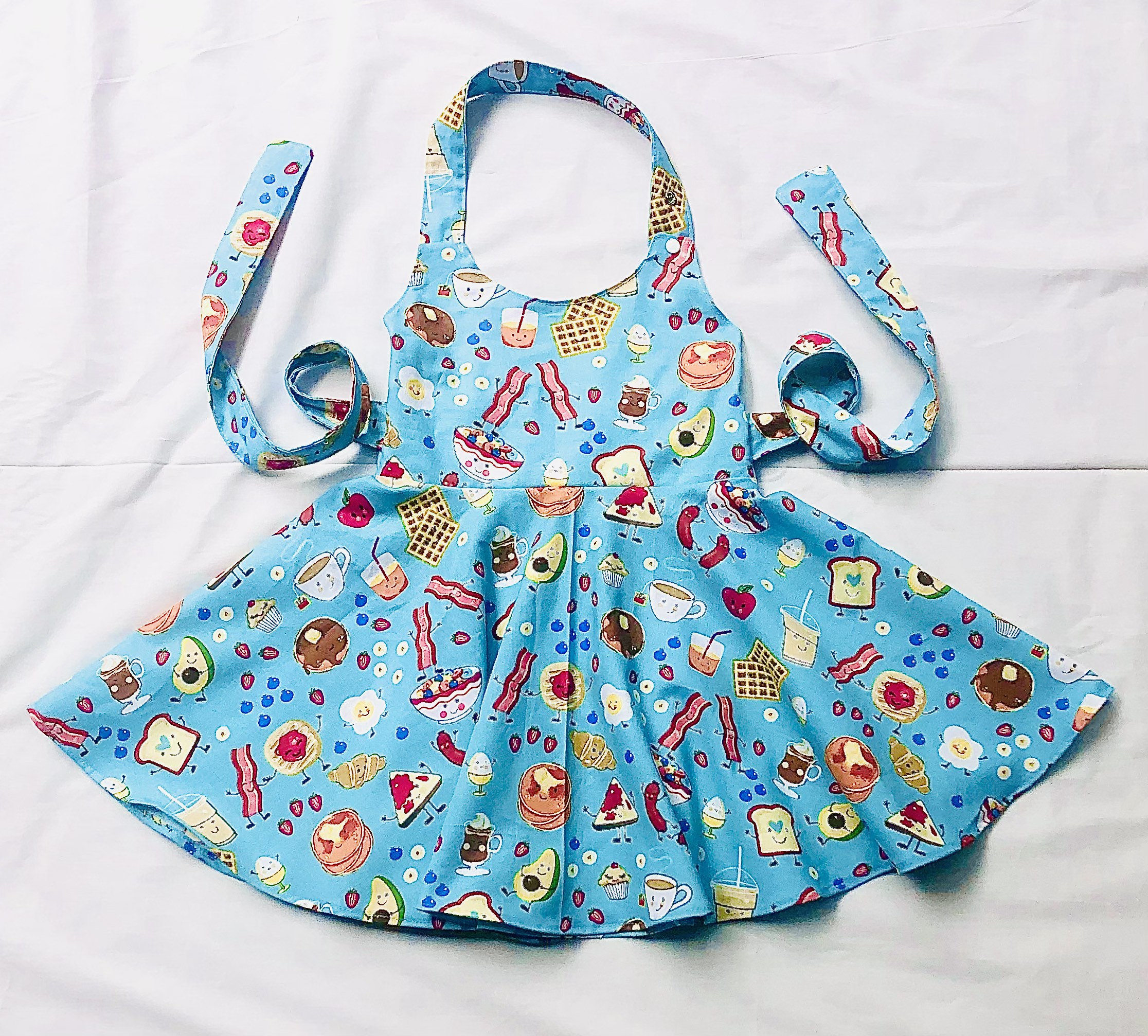Girls Breakfast Dress, Coffee, Eggs, Cereal, Birthday Dress, Party 