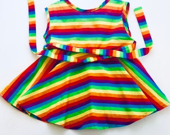 rainbow dress for girls, striped dress, pride dress, lbgtq, colorful dress, birthday dress, gift for girls, rainbow baby, summer dress