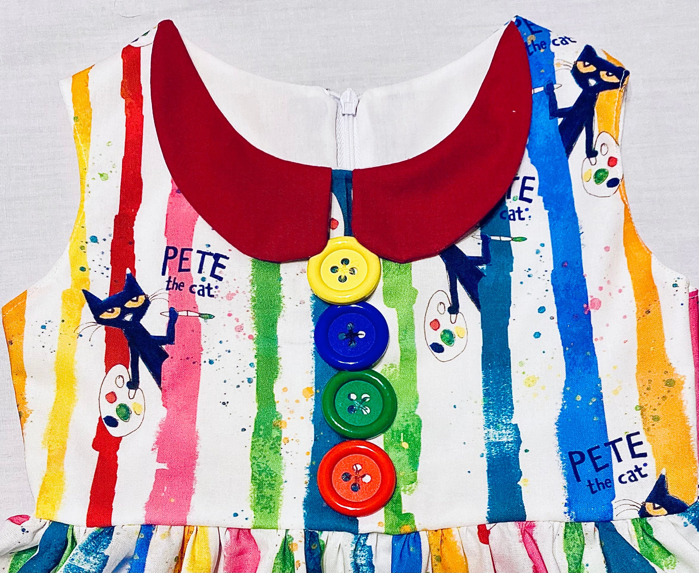 Pete the Cat Dress Groovy Buttons Book Character Dress Etsy
