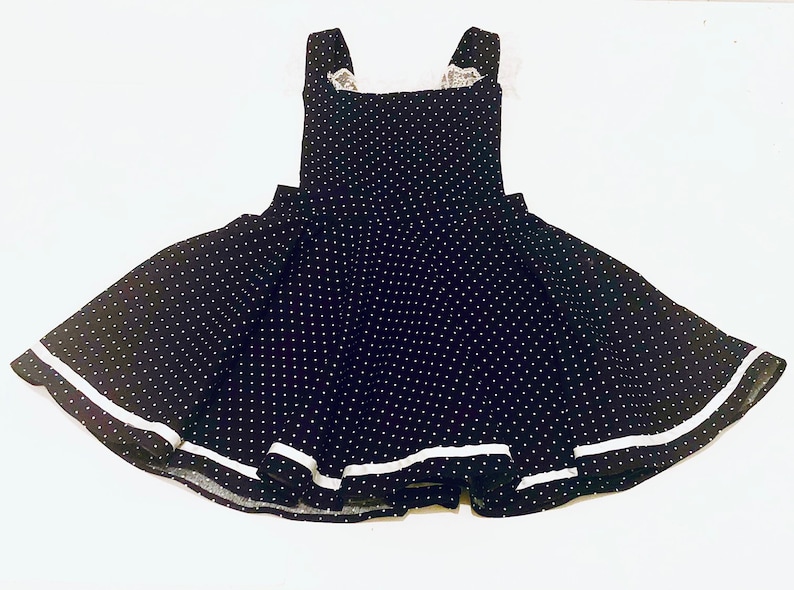 girls navy polka dot dress