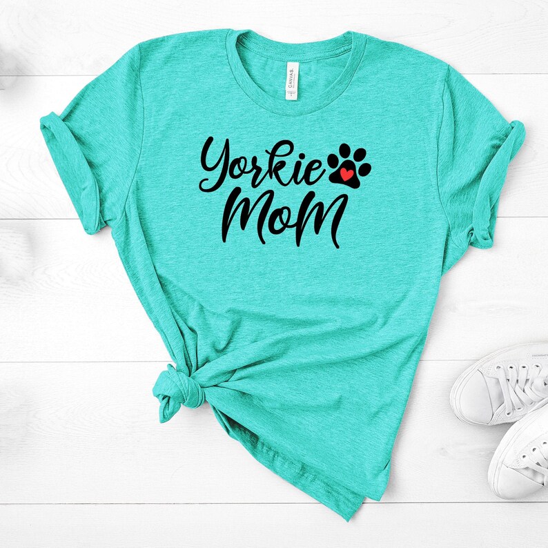 Yorkie Mom Tshirt / Crazy Dog Lady / Fur Mom / Dog Person Gift Etsy