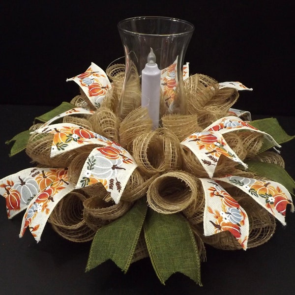 Burlap Candle Etsy