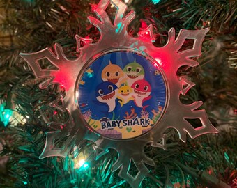 personalized baby shark ornament