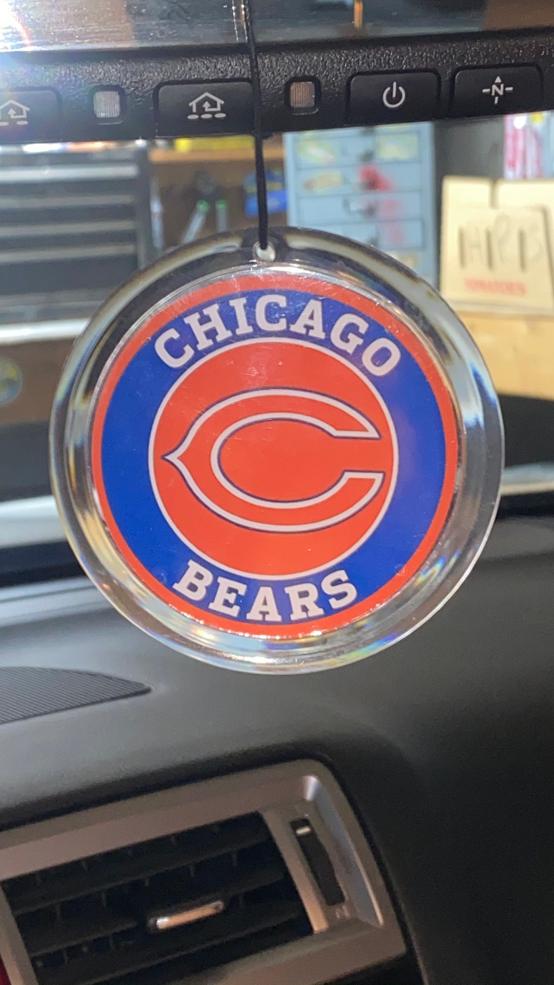 Chicago Bears Car Mirror Accessory Carnament Free Shipping Etsy