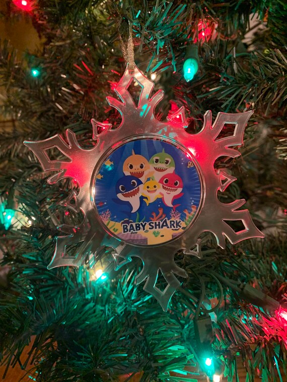 personalized baby shark ornament