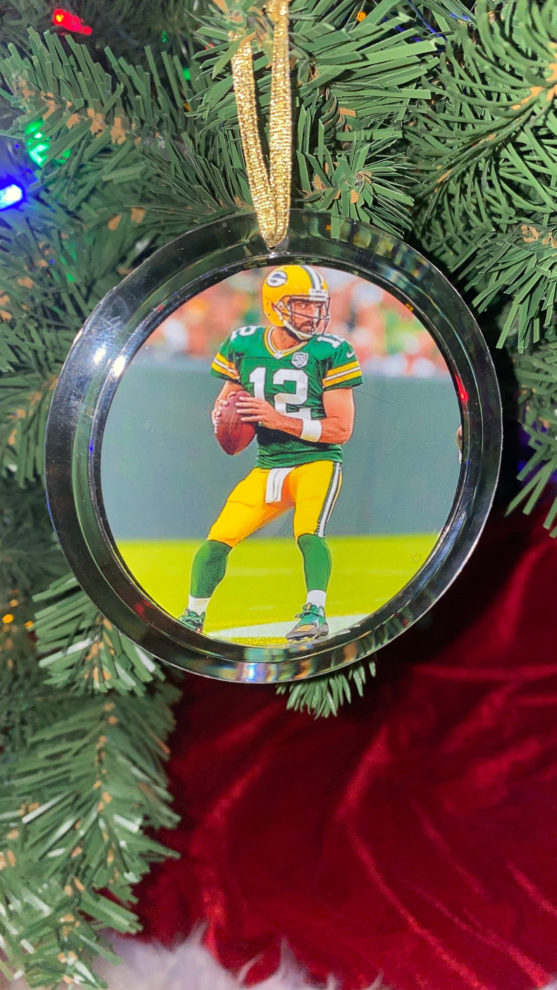 Aaron Rodgers Christmas Ornament 