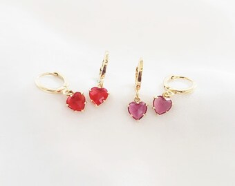 EoCot Silver Plated Earrings Austrian Crystal Star Circle Earrings Stud for Women Girls