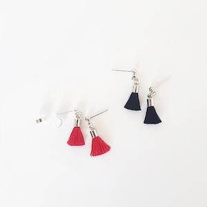 Small Tassel Earrings. Mini Tassel Earrings. Red Tassel Earrings. Cute Earrings Stud. Summer Party Earrings. Teen Girl Gifts. Trendy Dainty