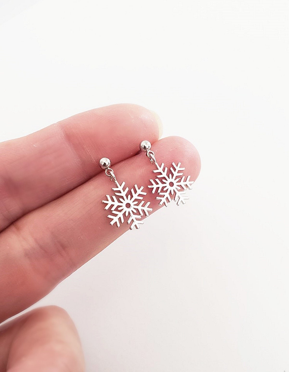 Snowflake Earrings. Snow Earrings. Holiday Earrings. Christmas Etsy
