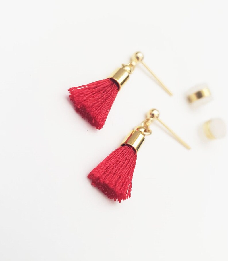 mini tassel earrings