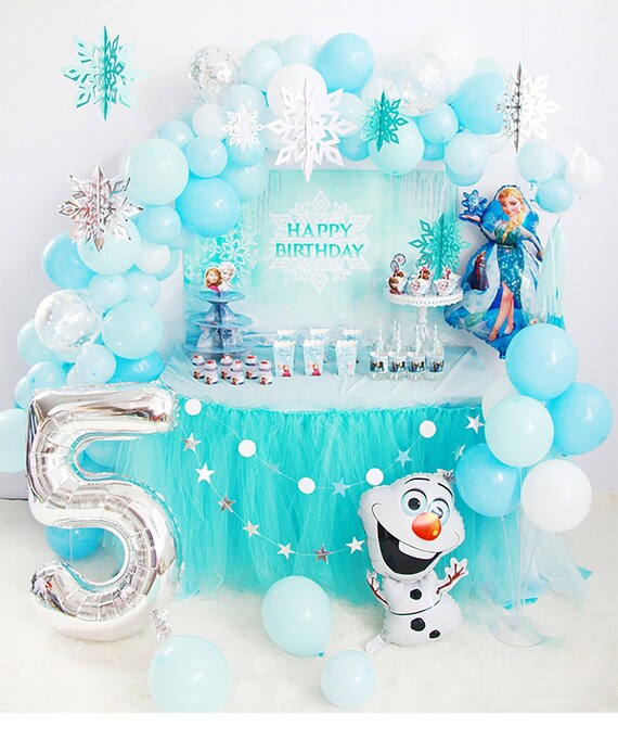 Disney Frozen Birthday Party Balloon Kit Set Disney Frozen Etsy