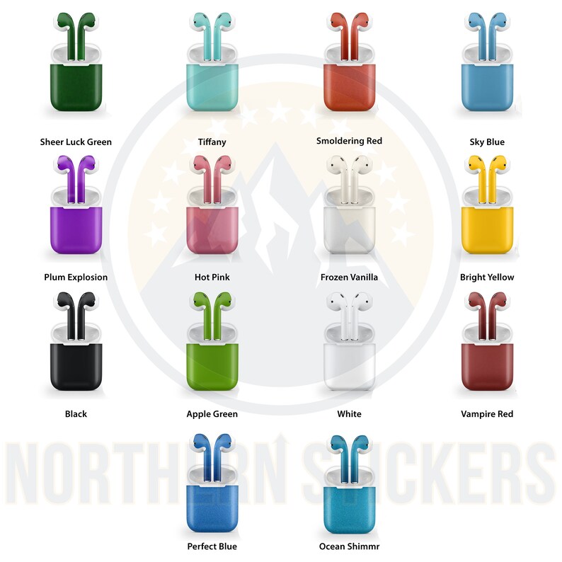 Download Multiple Color Options Apple Wireless Airpod Vinyl Backing Sticker Wrap Telephones Handsets Electronics Accessories Colonialgolfhart Com
