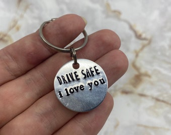 Drive Safe I Love You Porte-clés - Cadeau pour petit ami - Porte-clés pour hommes - Porte-clés Be Safe