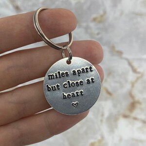 Miles Apart Keychain - Cute Couples Gift - Long Distance Relationship - Cute Valentine’s Day Gift - Personalized