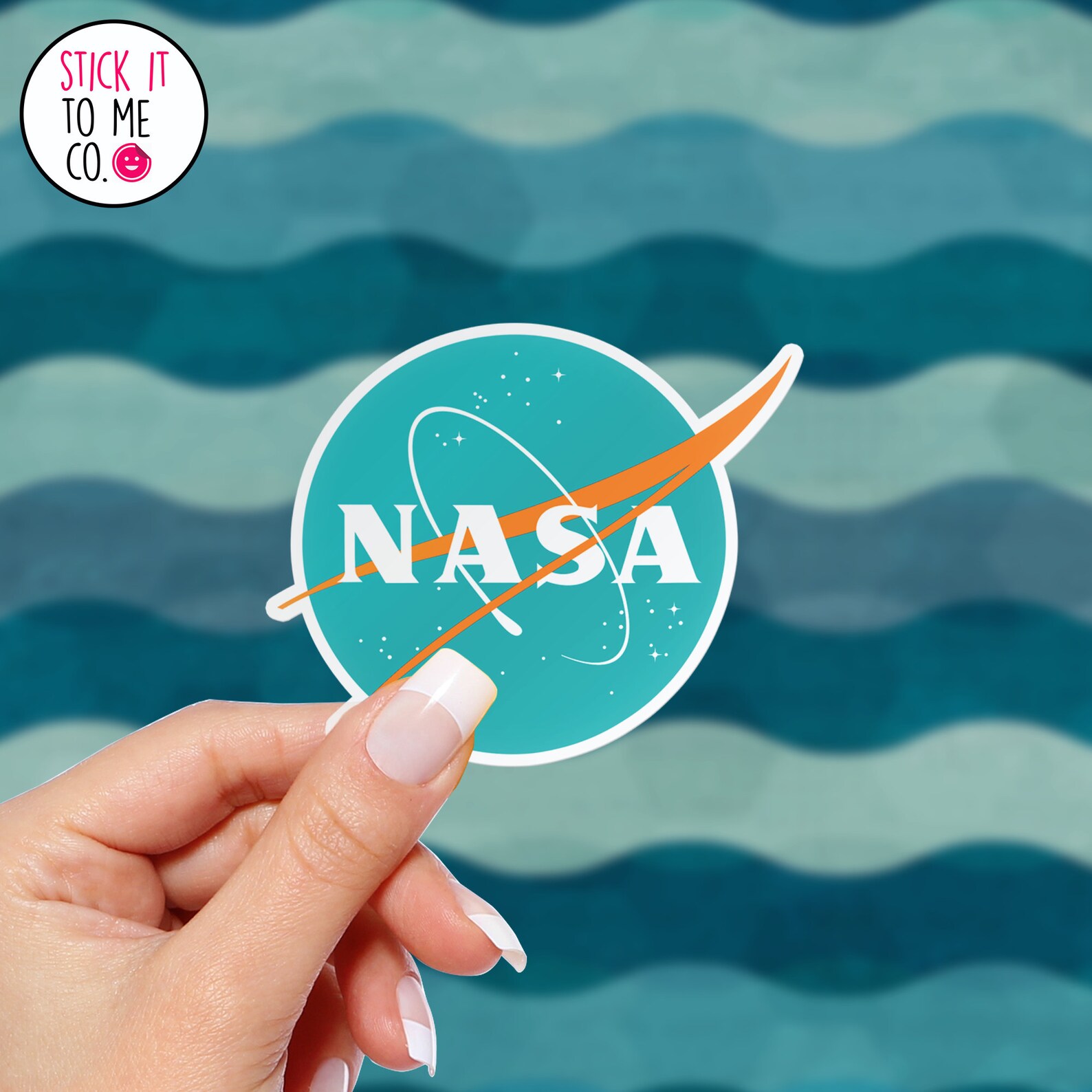 Teal NASA Vinyl Sticker Space Vinyl Stickers NASA Decal Etsy