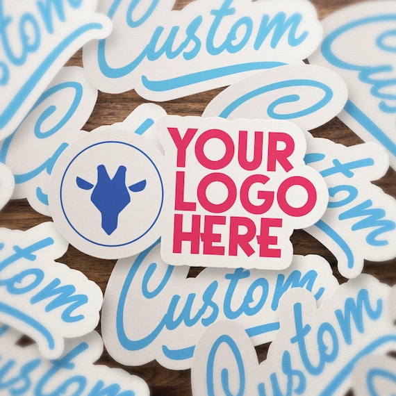 GLOSS Vinyl Personalised Sticker Logo Shop Decals Bulk Printed Custom Stickers