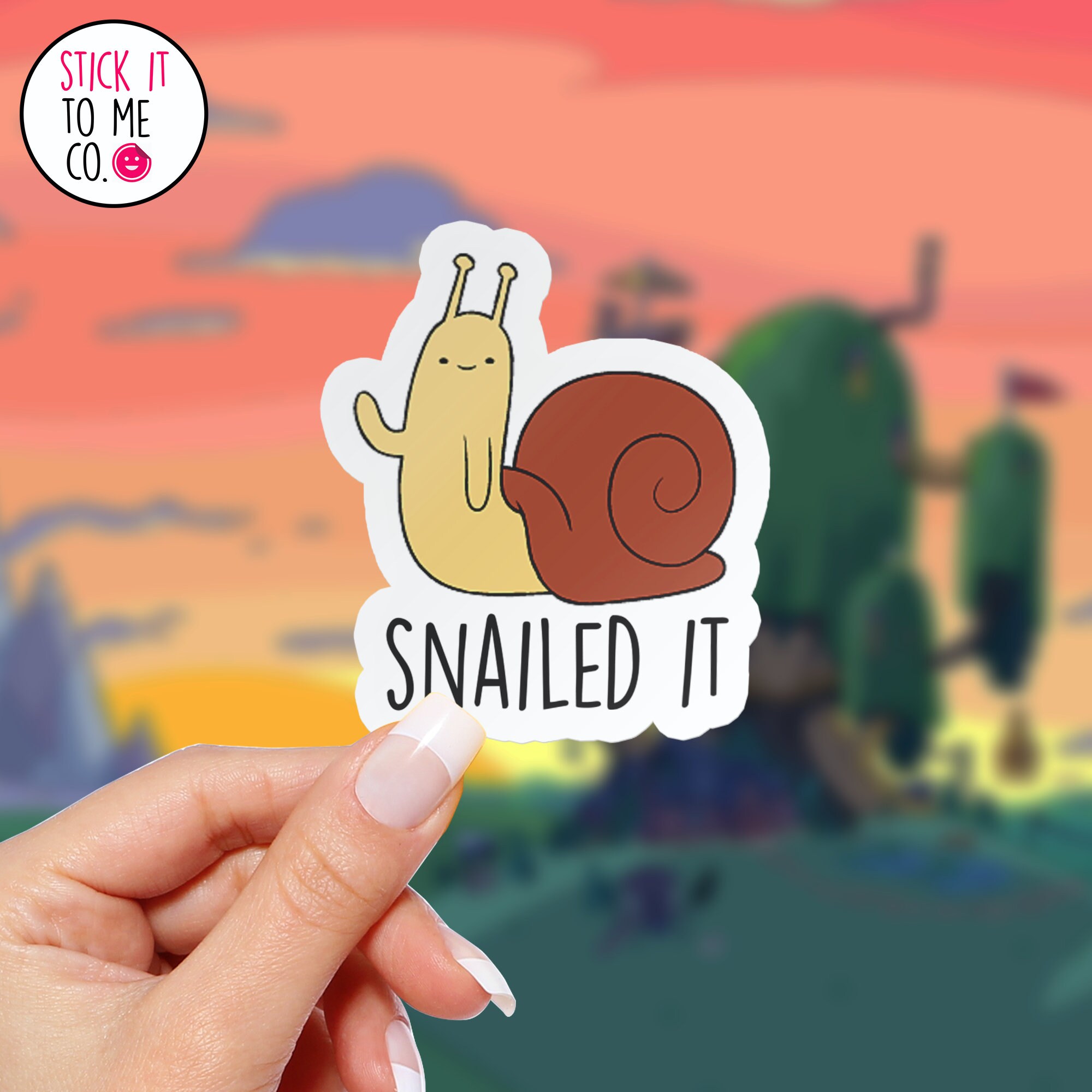 Snailed It Vinyl Sticker, Adventure Time Sticker, Laptop Decals, Geek…