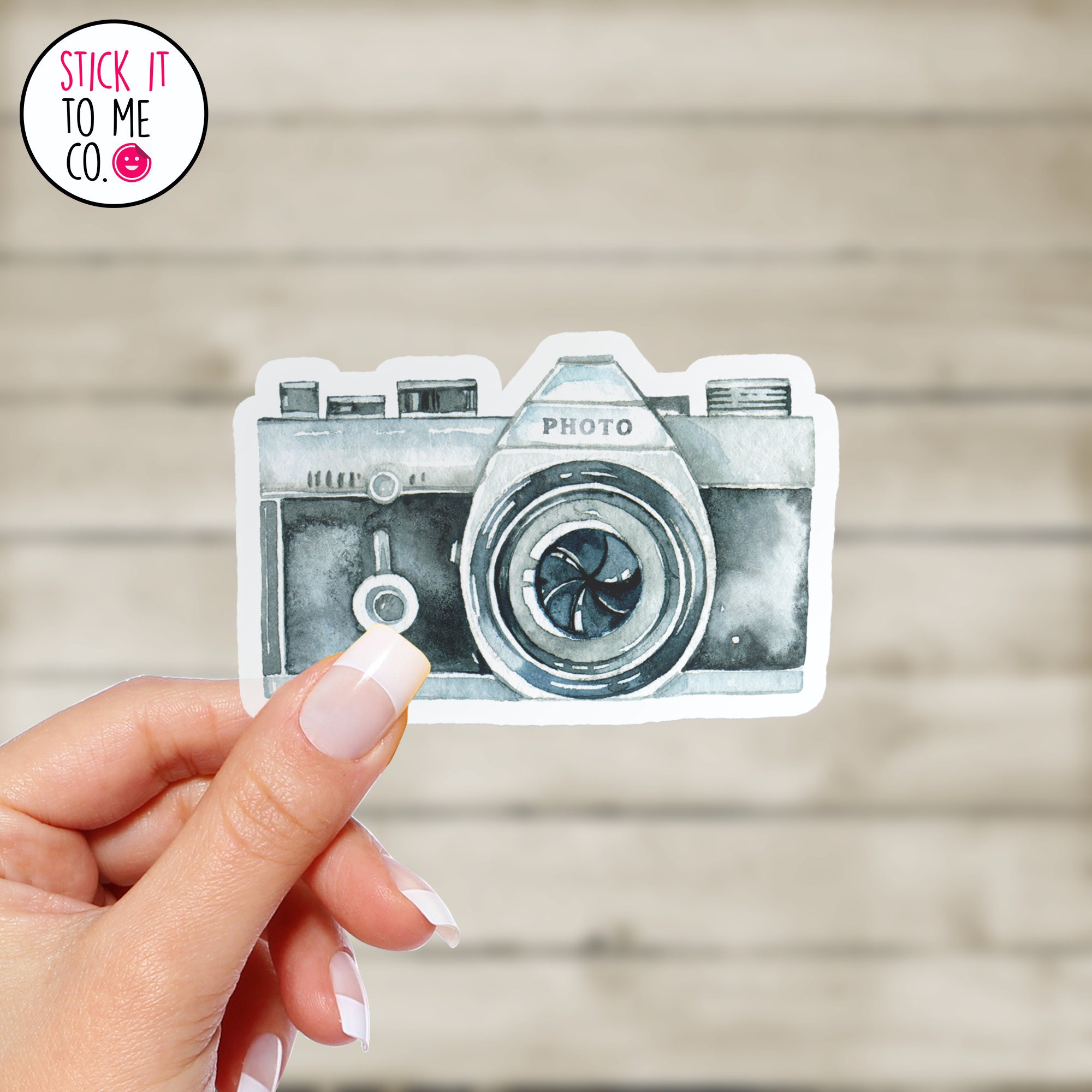 Vintage Camera Vinyl Sticker, Poloroid Camera Decal, Photography Viny…